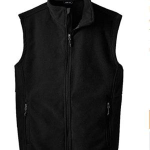 Joe's USA Men's Soft and Cozy Fleece Vest, Black